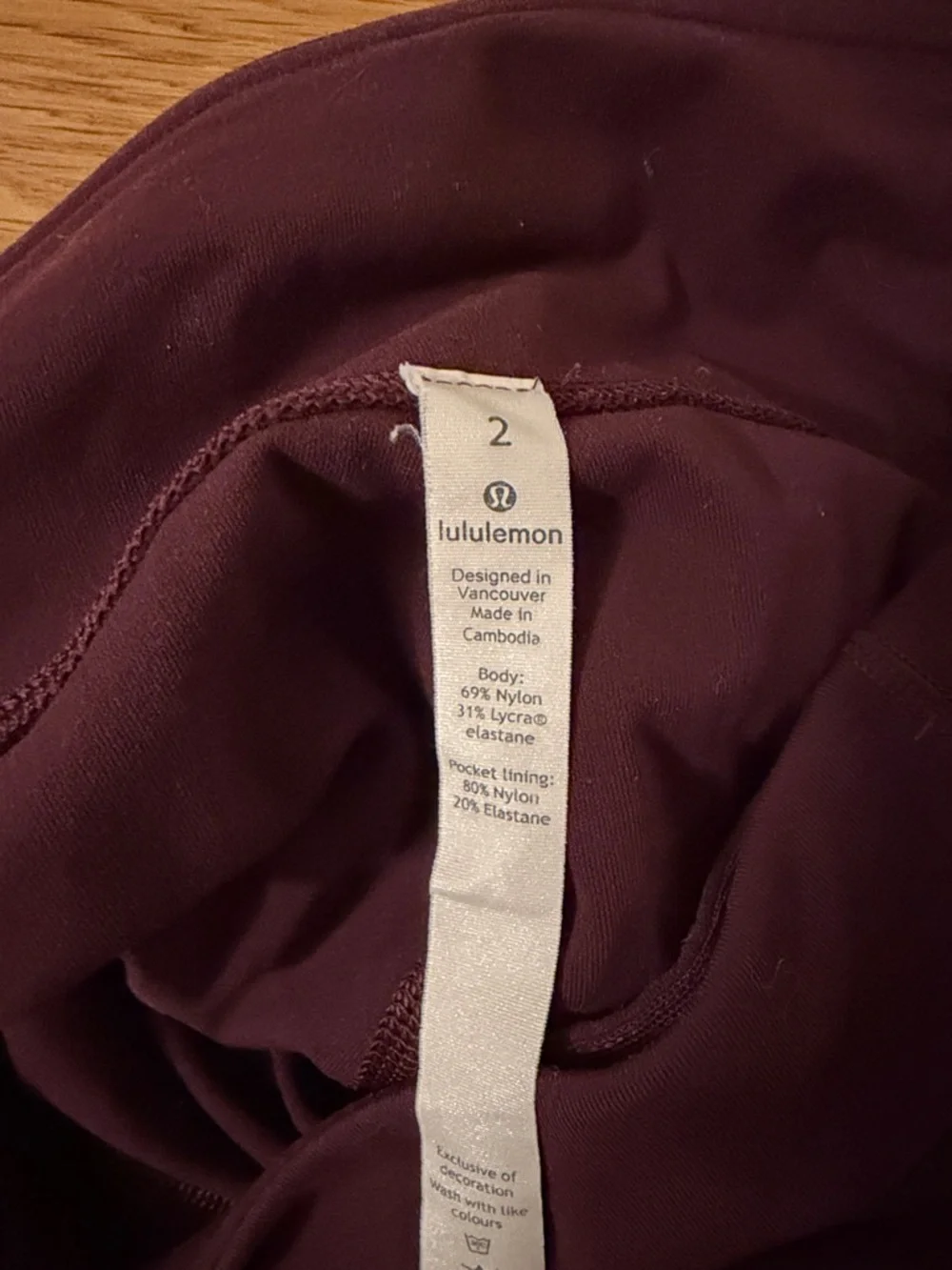 lululemon plum performance leggings
